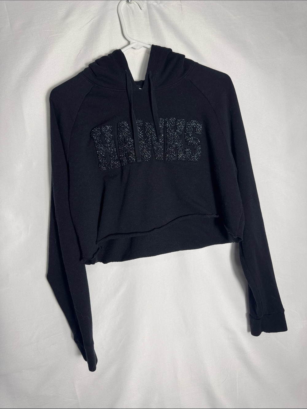 Victoria’s Secret PINK x 5th & Ocean Iowa Hawkeyes Blink Black Cropped Hoodie